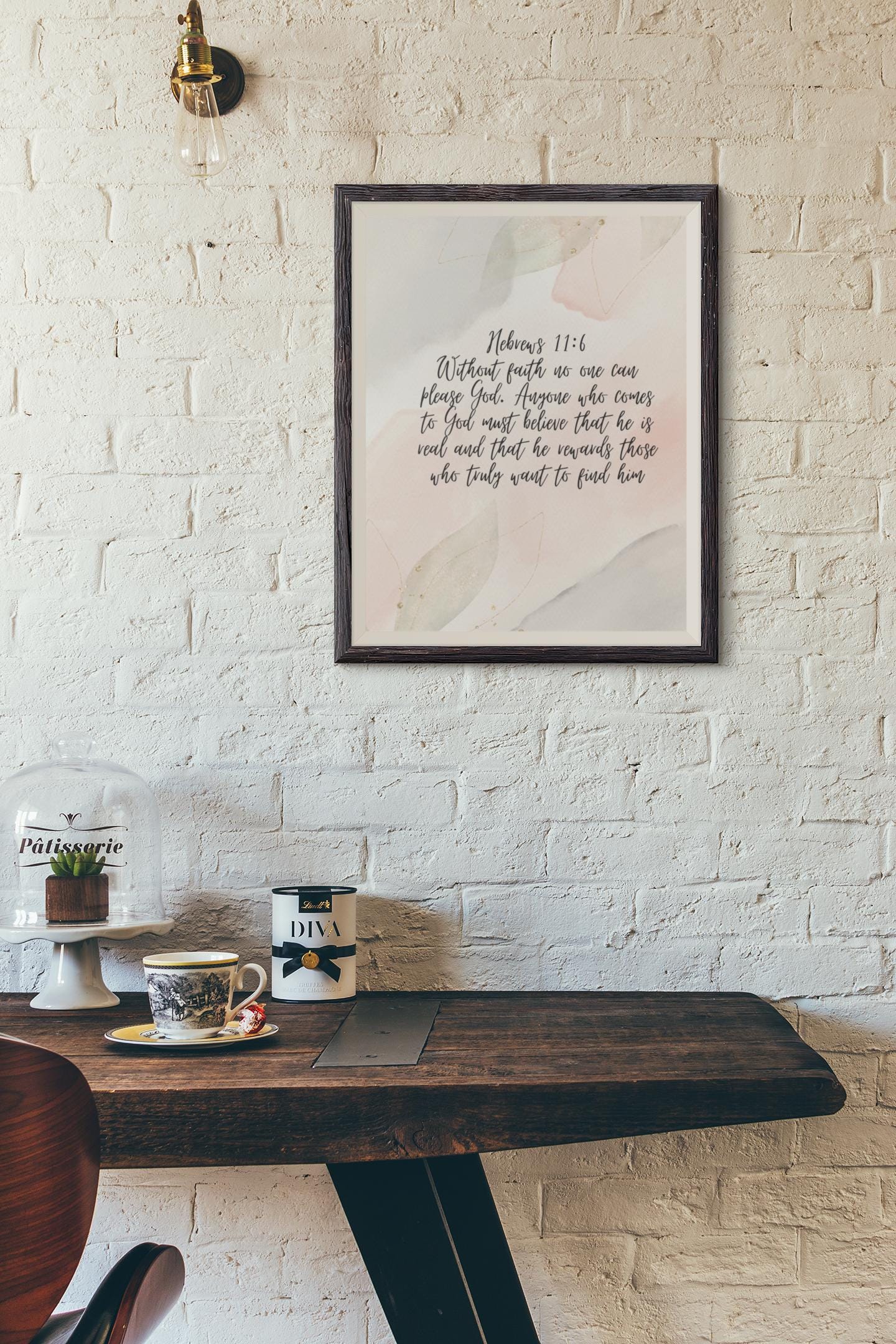 Hebrews 11 : 6 Bible Verse Print | Faith | Baptism Gift | Christian Home Decor | Scripture Printable | Christian Wall Art | INSTANT DOWNLOAD - MountZionGifts