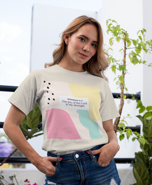 Colourful Joy of The Lord is My Strength T-Shirt - MountZionGifts