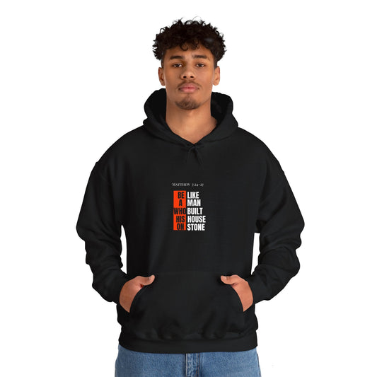 Black Built on Stone Hoodie - MountZionGifts