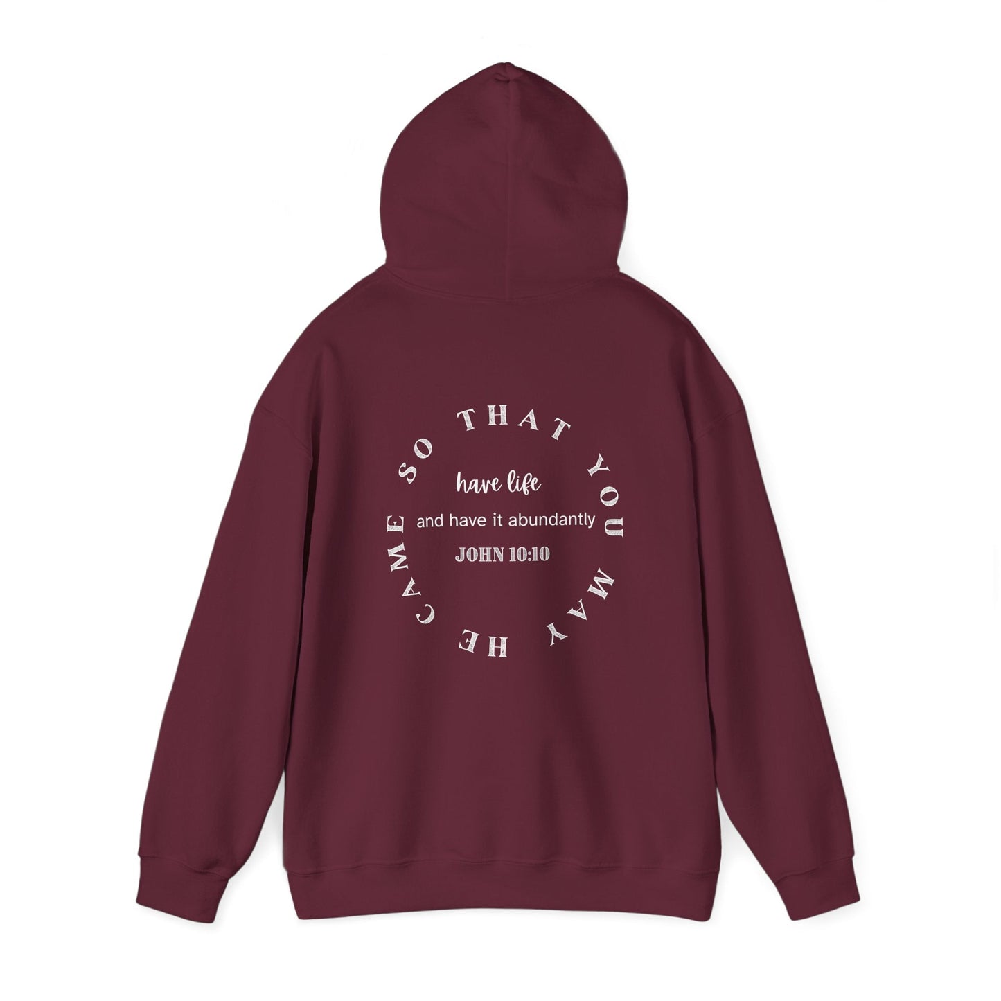 John 10:10 Life in abundance Womens Hoodie