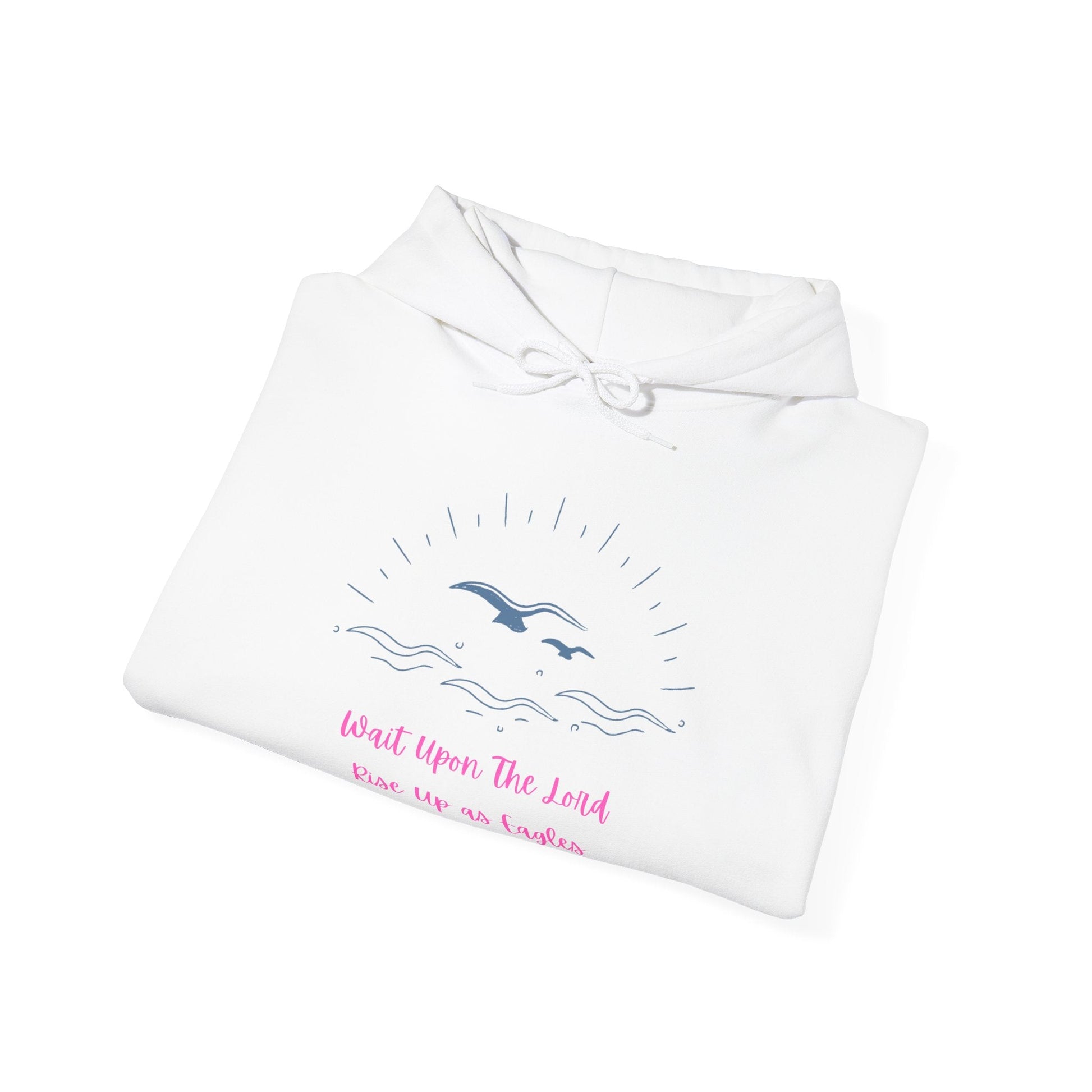 White Isaiah 40:31 Heavy Blend Hoodie - MountZionGifts