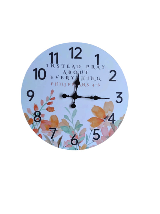 Instead Pray Clock