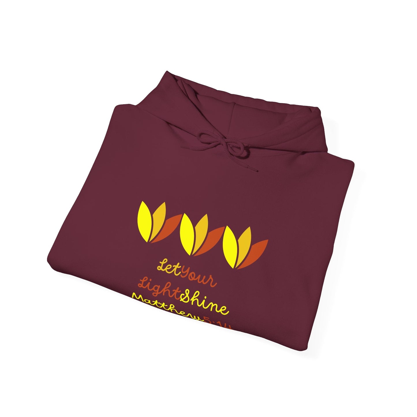 Maroon Let Your light Shine Hoodie - MountZionGifts
