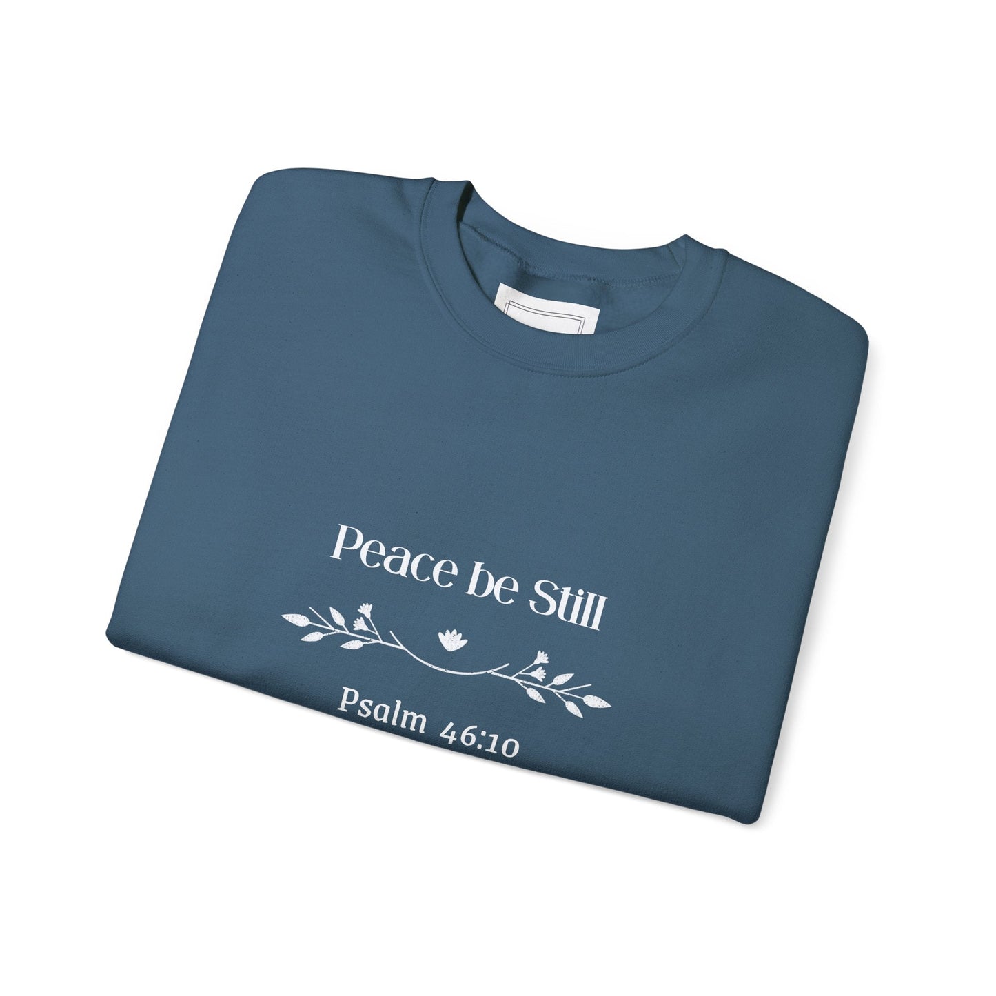 Teal Peace Be Still Crewneck Sweatshirt - MountZionGifts