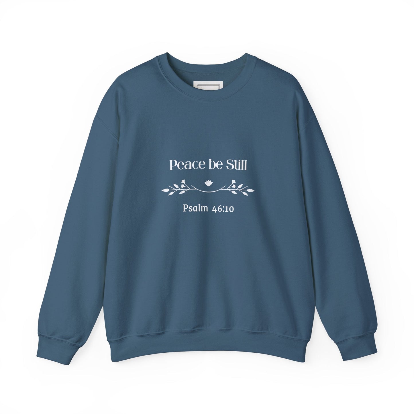 Teal Peace Be Still Crewneck Sweatshirt - MountZionGifts