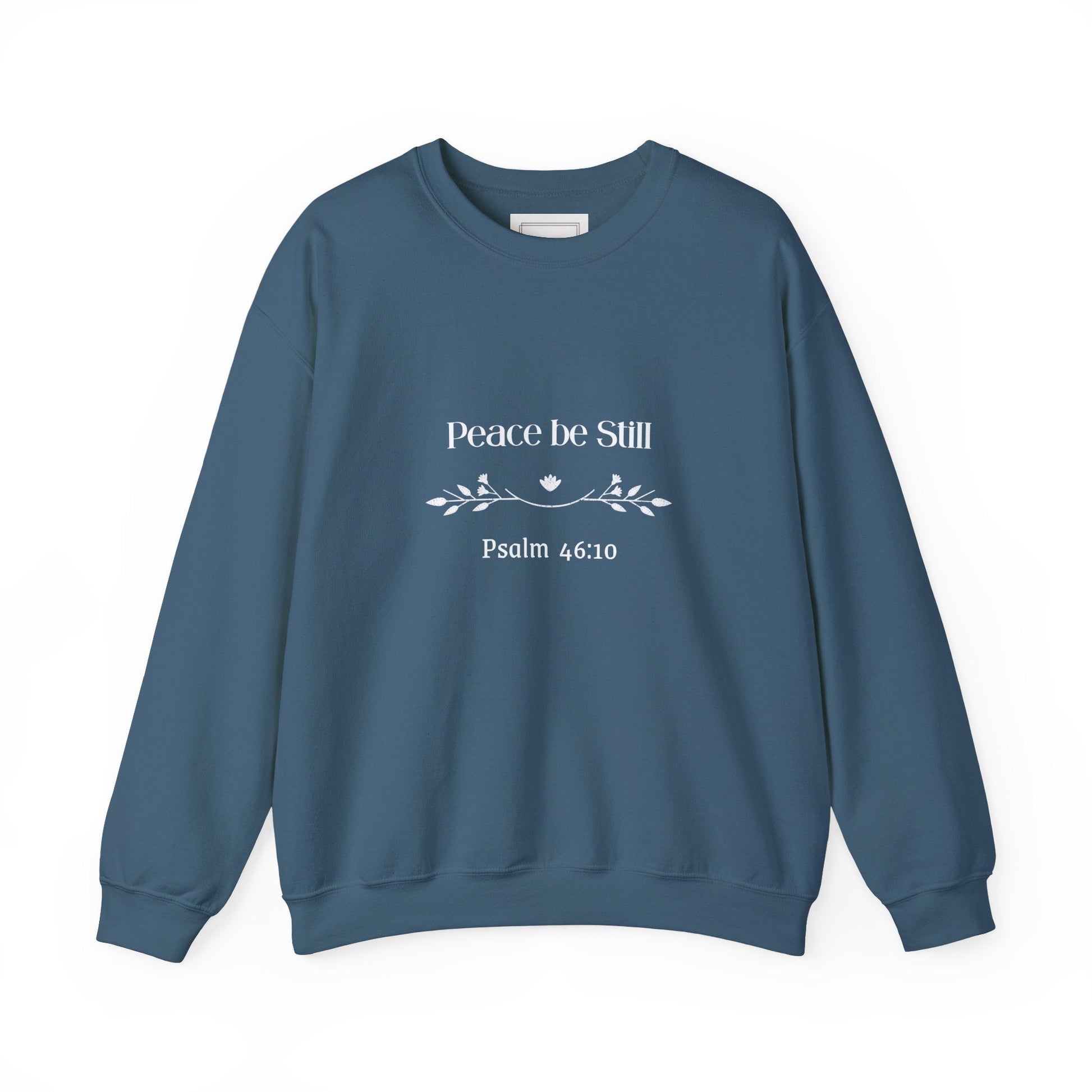 Teal Peace Be Still Crewneck Sweatshirt - MountZionGifts
