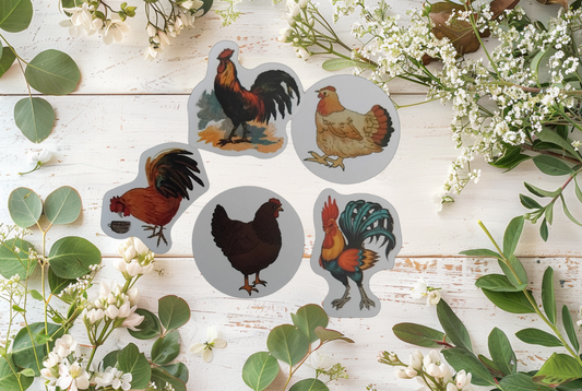 Hen-tastic Collection: 50 Cute Chicken & Cockerel Stickers