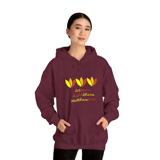 Maroon Let Your light Shine Hoodie - MountZionGifts